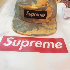 Supreme Washed our camp camp cap yellow camp- ss19